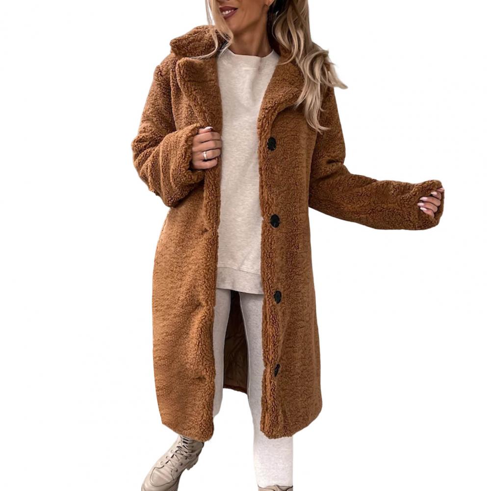 Jana | Damen Langer Teddy-Mantel mit Kunstpelz - Elle Zürich