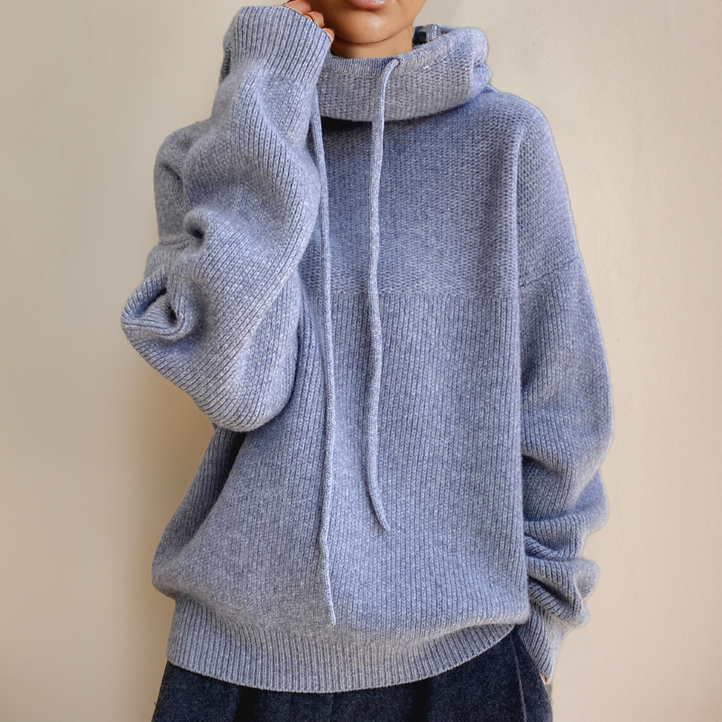 Nicole | Damen Winterpullover mit Kapuze und lockerem Schnitt - Elle Zürich