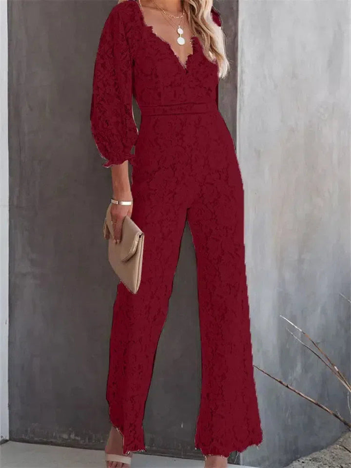 Greta | Eleganter Jumpsuit mit V-Ausschnitt - Elle Zürich