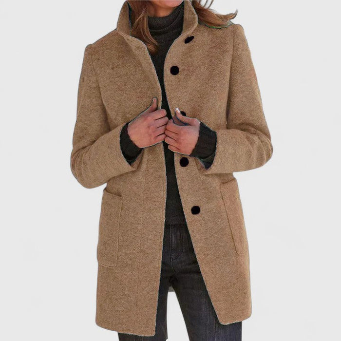 Katharina | Damen Eleganter Einreihiger Wintermantel - Elle Zürich