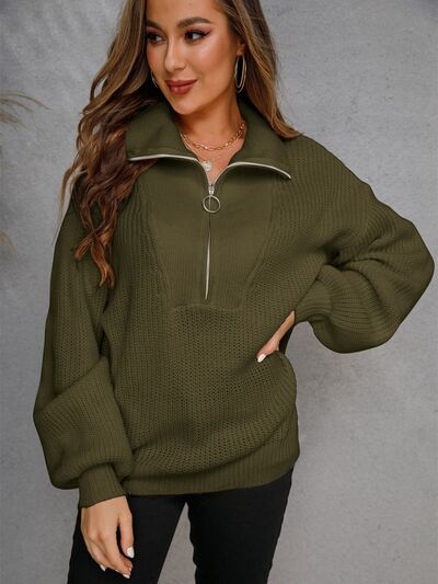 Daniela | Lässiger Halber Reißverschluss Pullover Damen - Elle Zürich