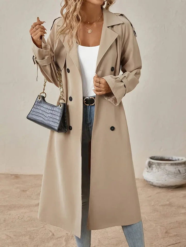 Leonie | Stylischer Langer Trenchcoat Knöpfen - Elle Zürich