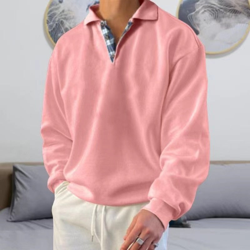 Dominic | Herren Relaxed Fit Sweatshirt mit Polokragen - Elle Zürich