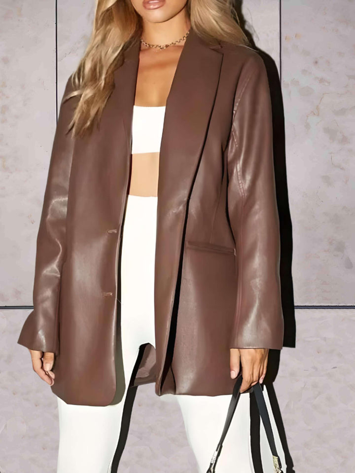 Katharina | Damen Winter-Blazer aus Kunstleder - Elle Zürich