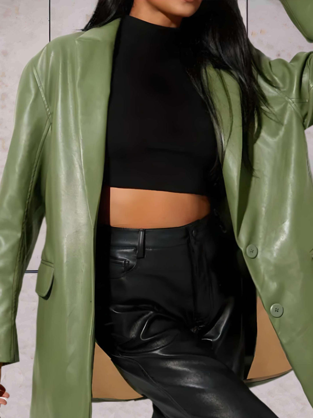 Katharina | Damen Winter-Blazer aus Kunstleder - Elle Zürich