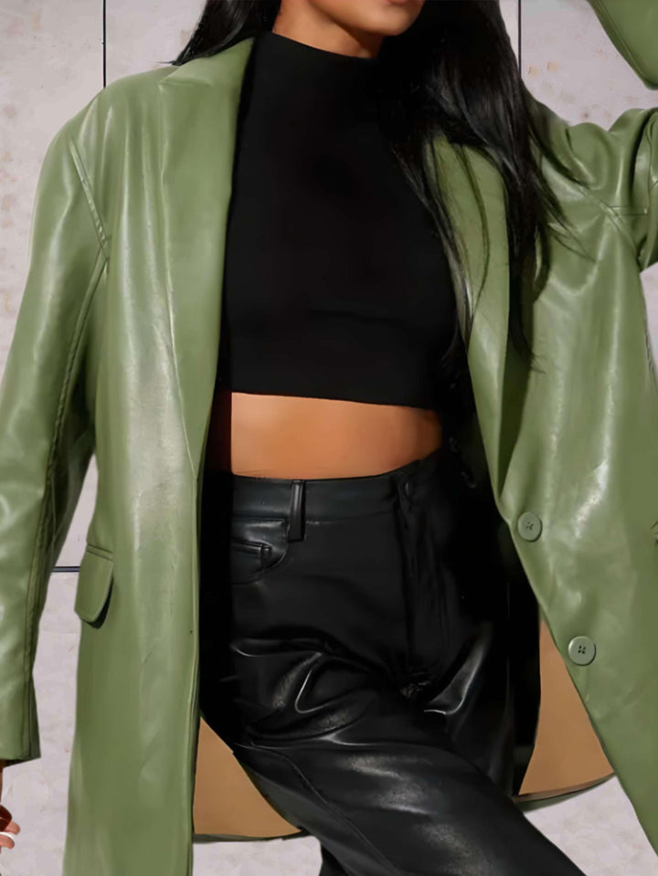 Katharina | Damen Winter-Blazer aus Kunstleder - Elle Zürich