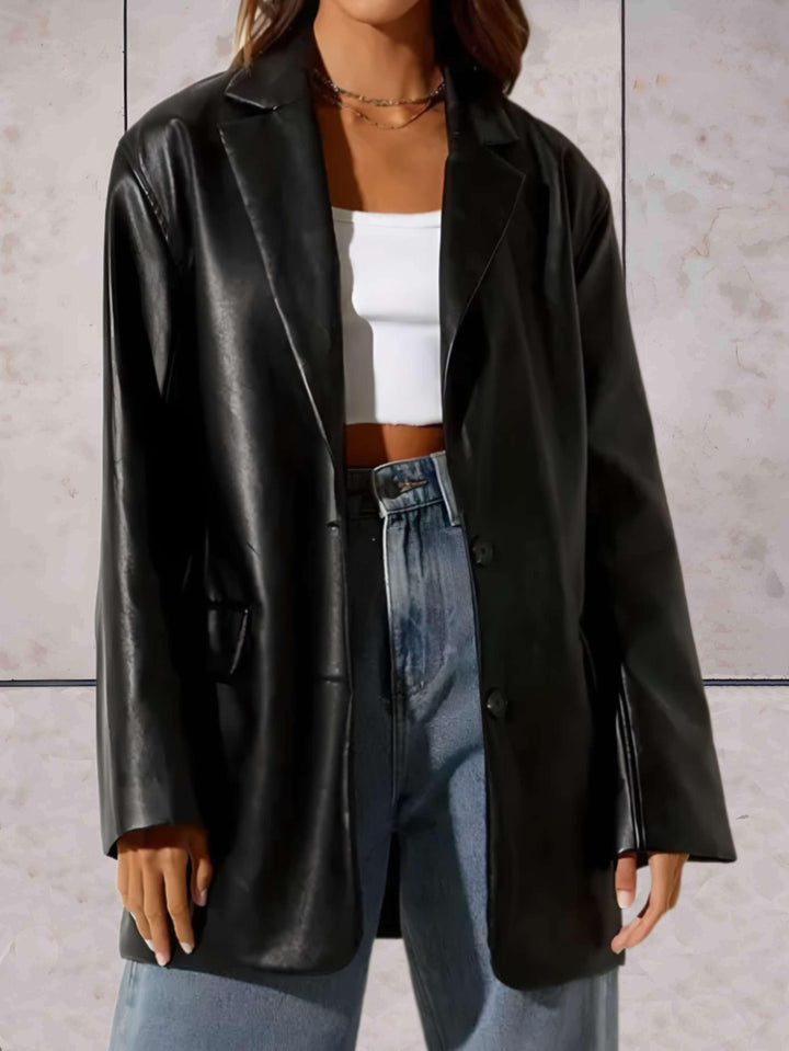 Katharina | Damen Winter-Blazer aus Kunstleder - Elle Zürich