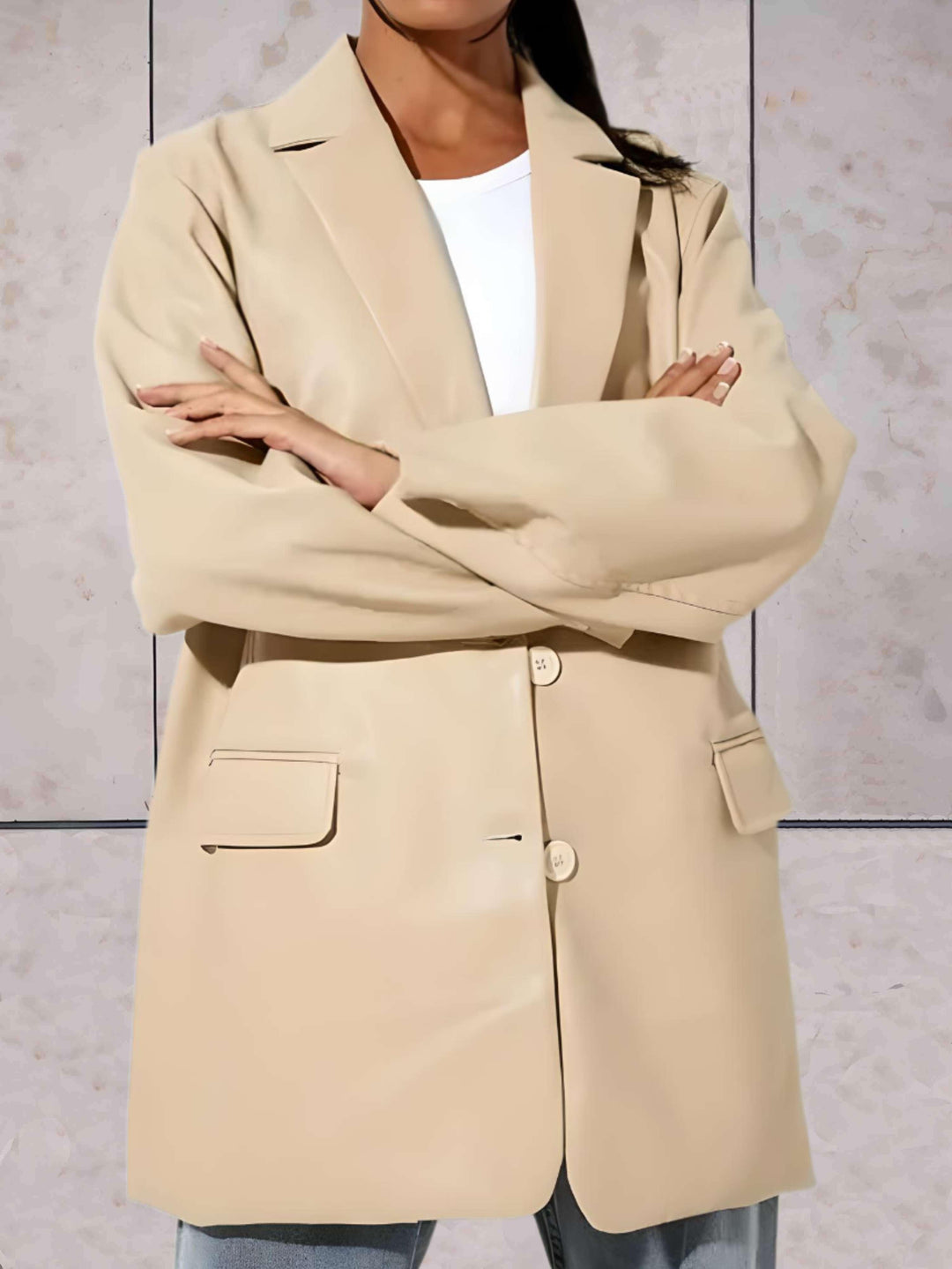 Katharina | Damen Winter-Blazer aus Kunstleder - Elle Zürich