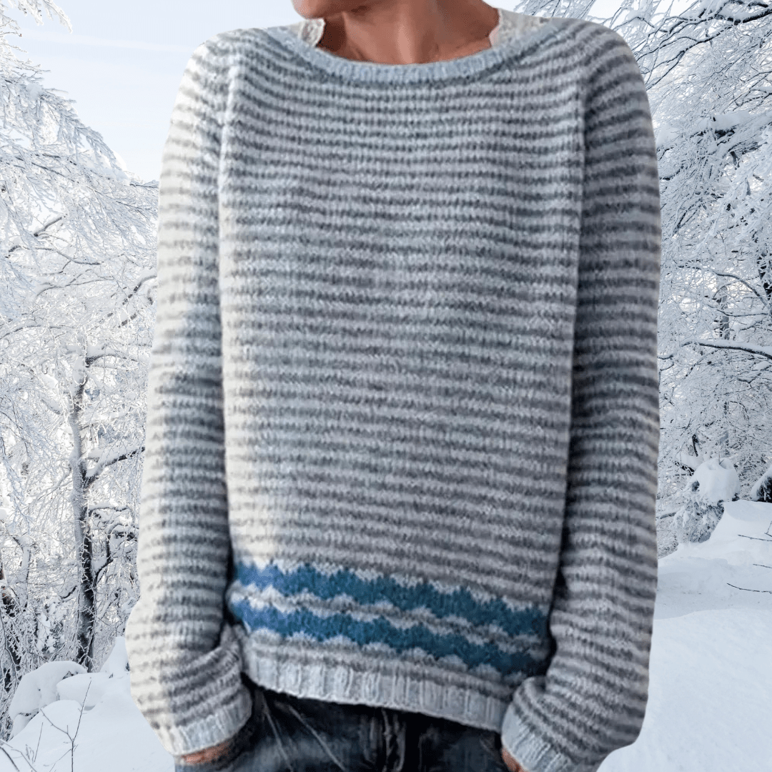 Greta | Damen Winterpullover mit Streifen und Lockerer Passform - Elle Zürich