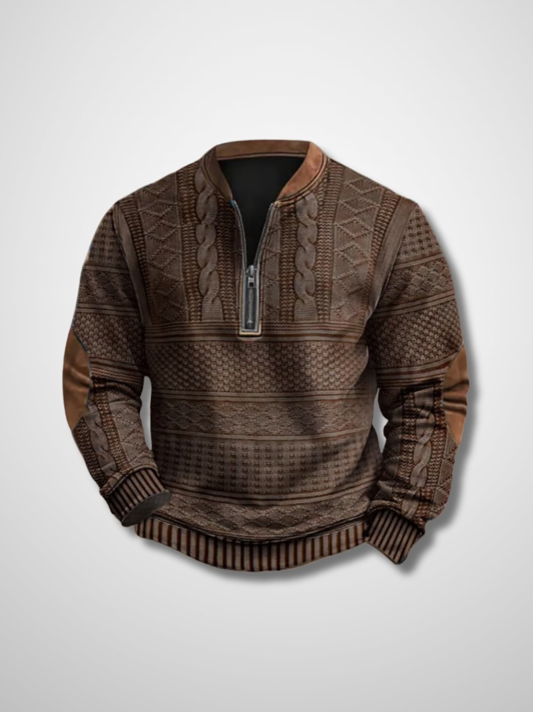 Gregory | Herren Winter Zip-Up Pullover mit Muster