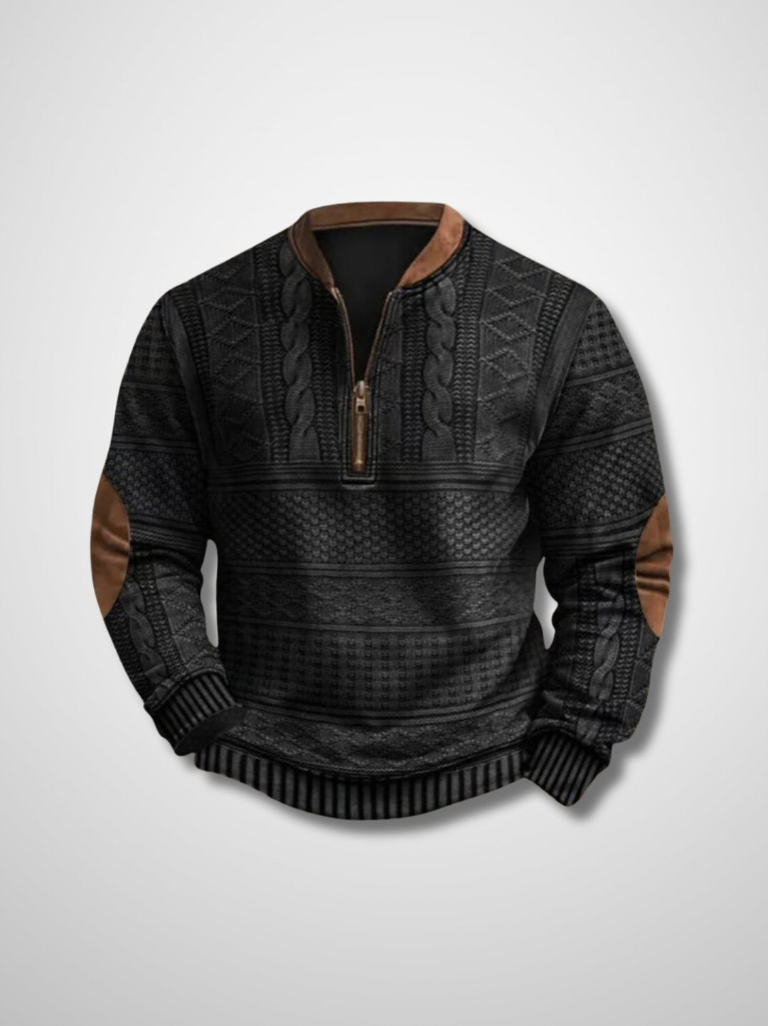 Gregory | Herren Winter Zip-Up Pullover mit Muster