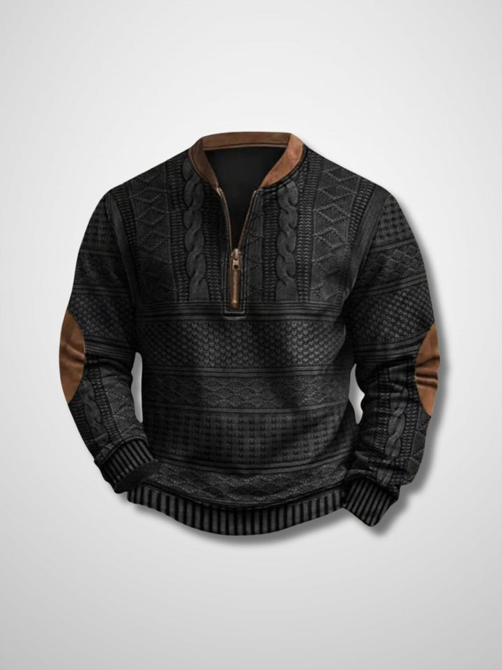 Gregory | Herren Winter Zip-Up Pullover mit Muster