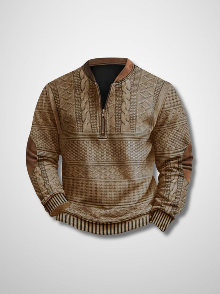 Gregory | Herren Winter Zip-Up Pullover mit Muster