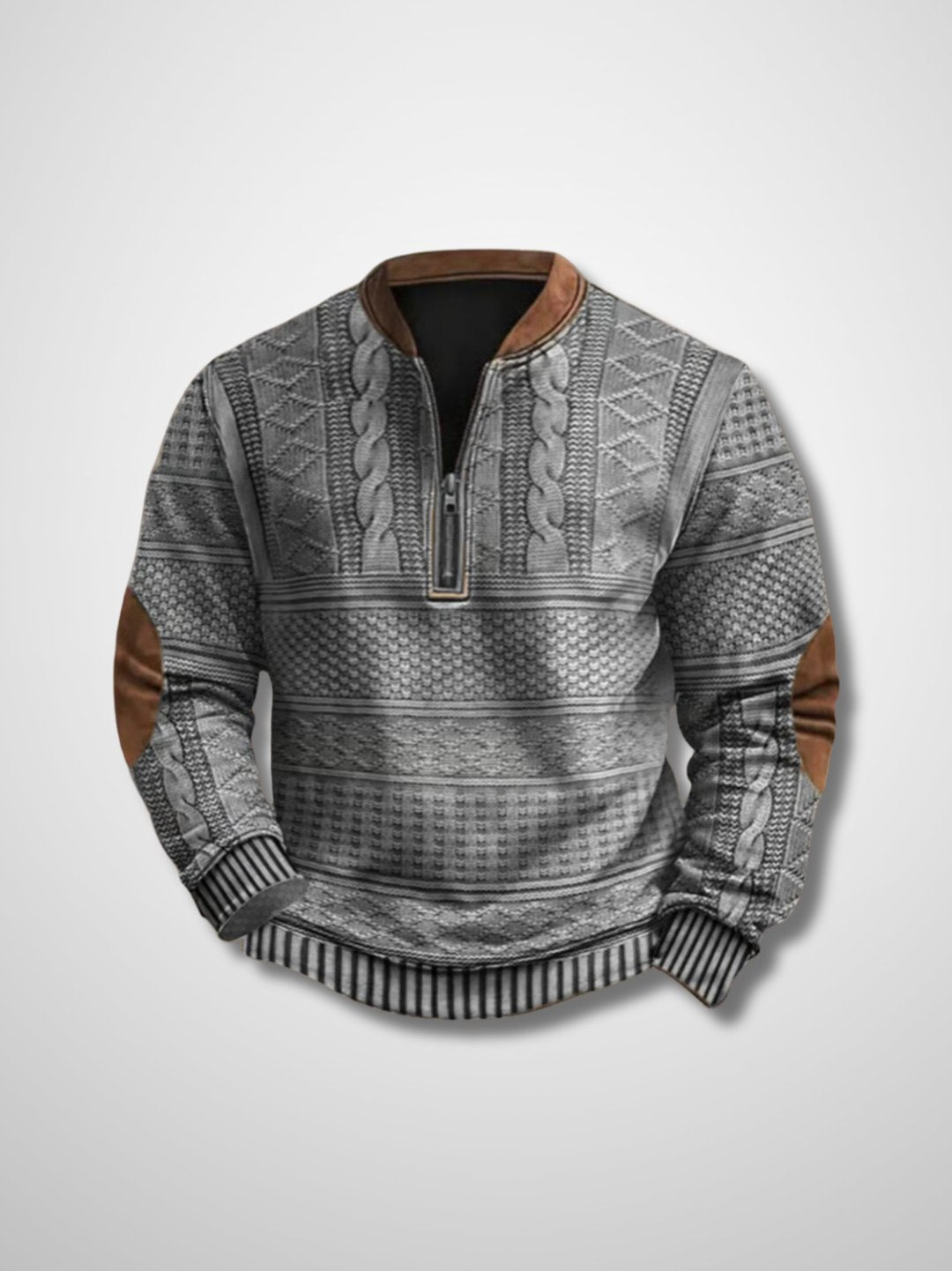 Gregory | Herren Winter Zip-Up Pullover mit Muster