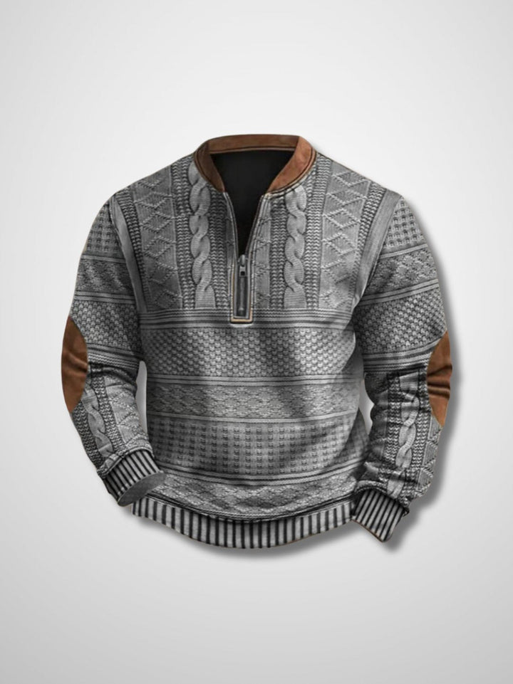 Gregory | Herren Winter Zip-Up Pullover mit Muster