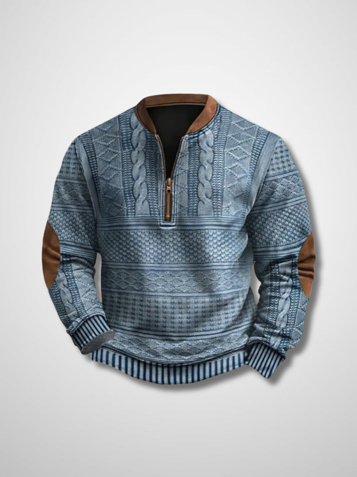 Gregory | Herren Winter Zip-Up Pullover mit Muster