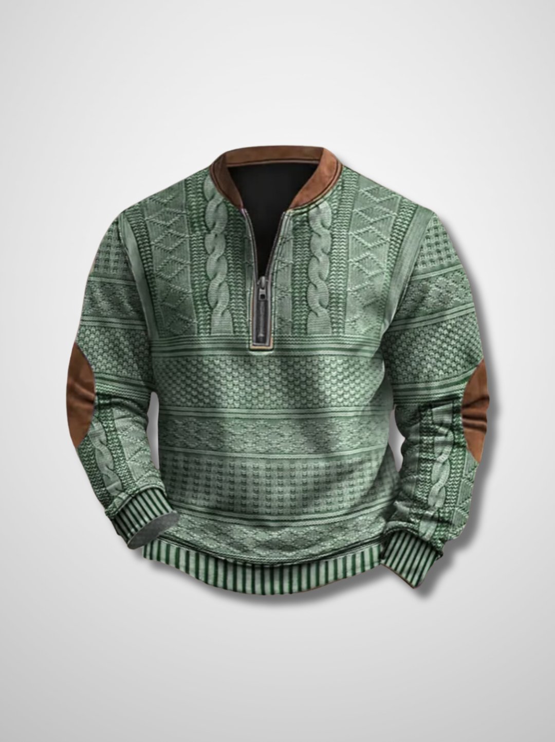 Gregory | Herren Winter Zip-Up Pullover mit Muster