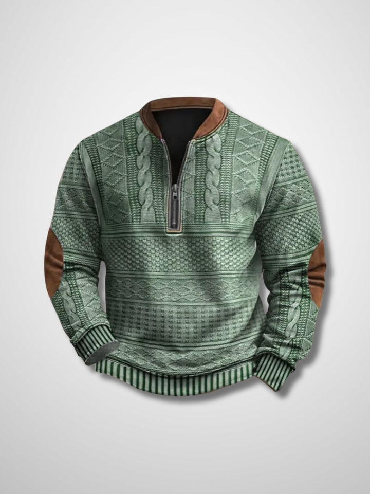 Gregory | Herren Winter Zip-Up Pullover mit Muster