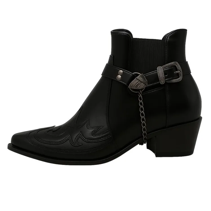 Vincent | Leder-Stiefeletten für Herren mit Kette