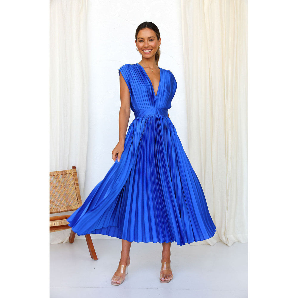 Regine | Elegantes Plissiertes Langkleid - Elle Zürich
