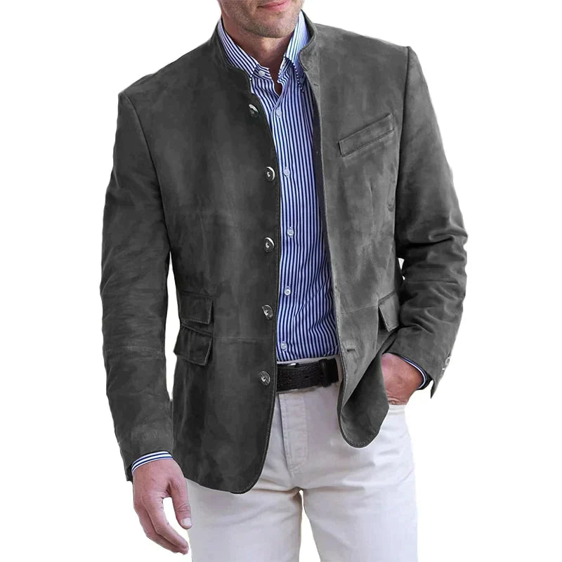 Sebastian | Freizeit Wildlederjacke mit Knöpfen für Herren