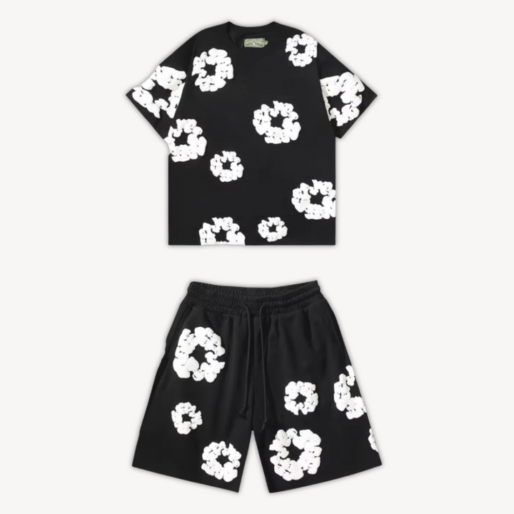 Sebastian | Unisex T-Shirt-und-Shorts-Set mit Blumenmuster - Elle Zürich