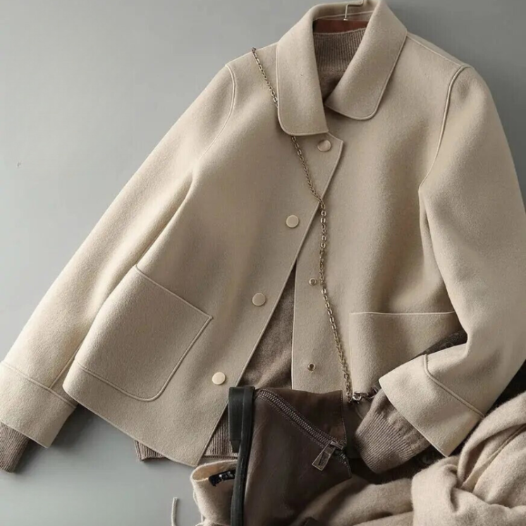 Alina | Damen Winter Wollmantel mit Lockerer Passform - Elle Zürich