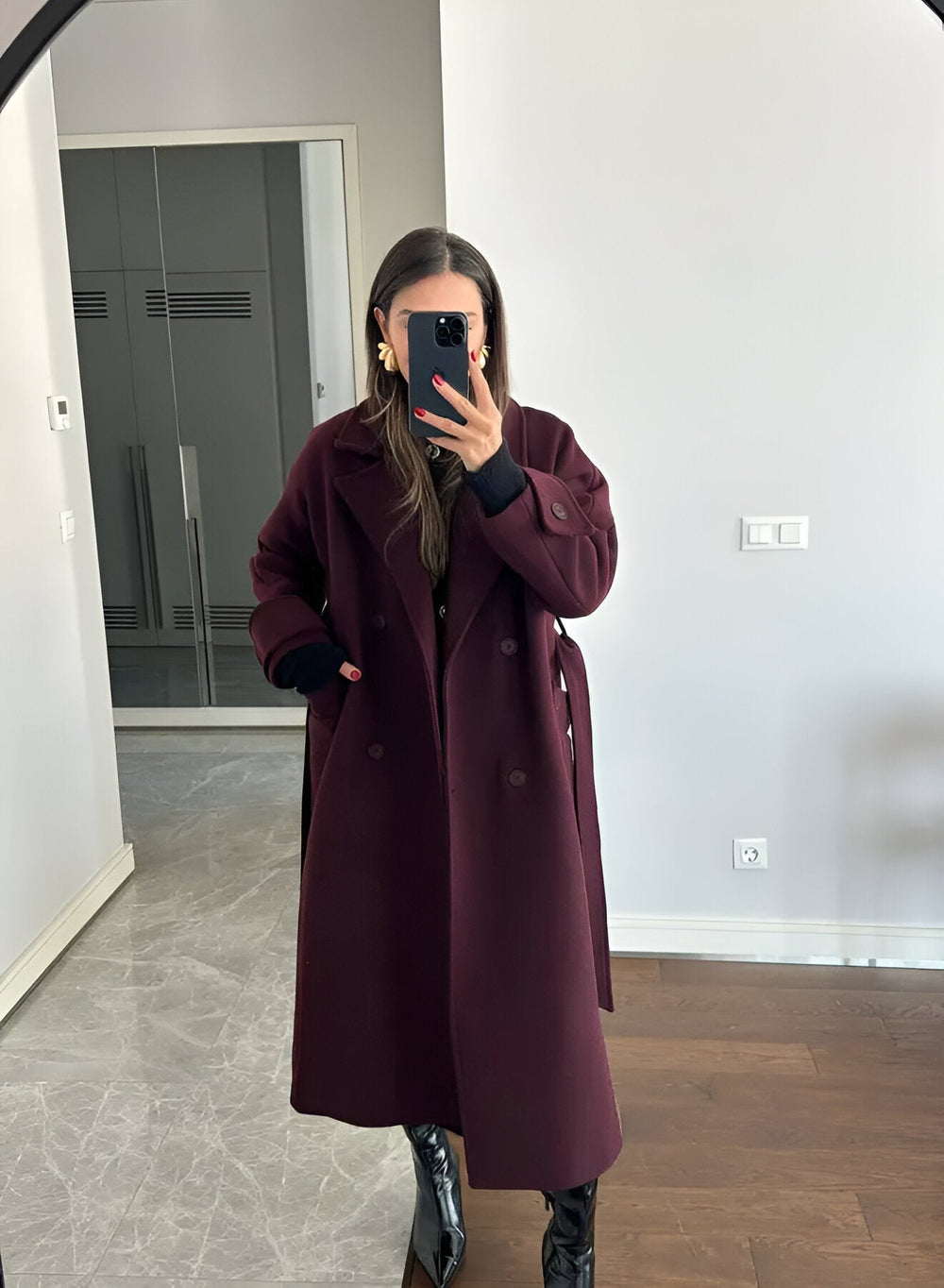 Marion | Damen Winter Trenchcoat mit Gürtel - Elle Zürich