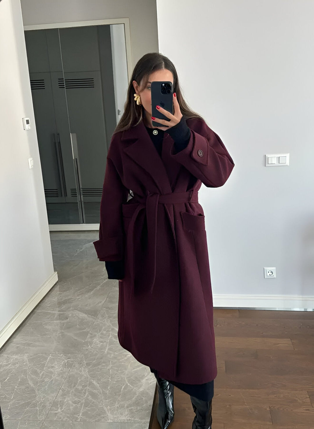 Marion | Damen Winter Trenchcoat mit Gürtel - Elle Zürich