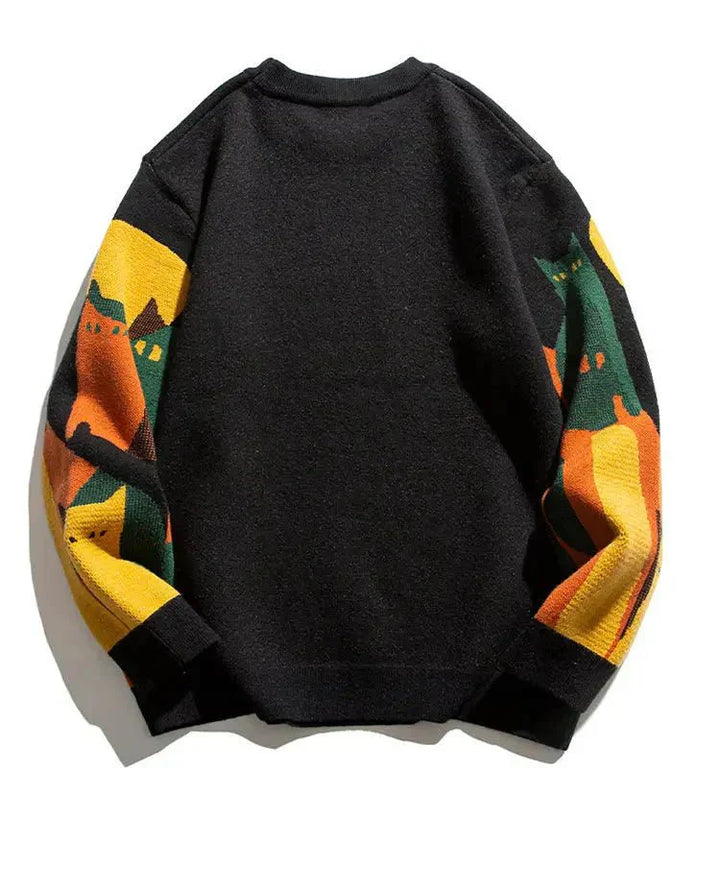Carolin | Damen Winterpullover mit Katzenmotiv und Lockerer Passform - Elle Zürich