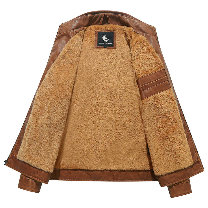 Georg | Herren Winter Lederjacke mit Futter