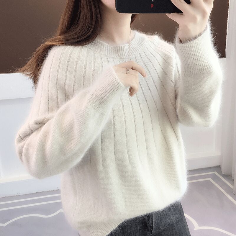 Greta | Damen Gerippter Strickpullover mit langen Ärmeln - Elle Zürich