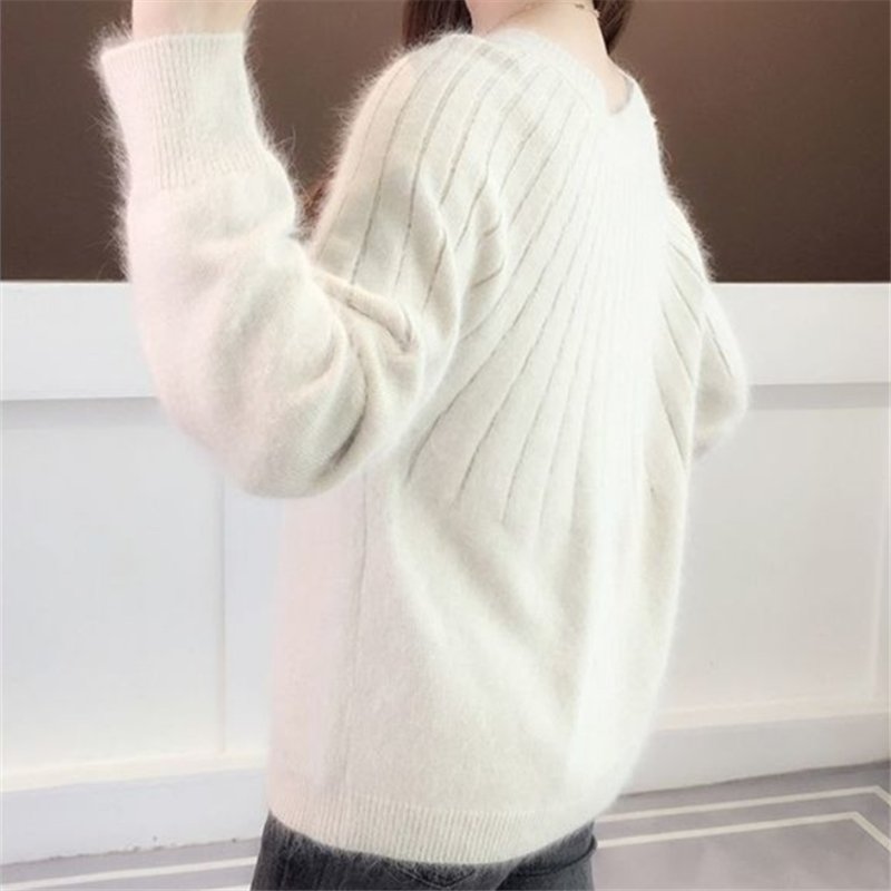 Greta | Damen Gerippter Strickpullover mit langen Ärmeln - Elle Zürich