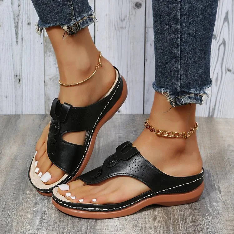 Dorothea | Bequeme Lässige Bedruckte Sandalen - Elle Zürich