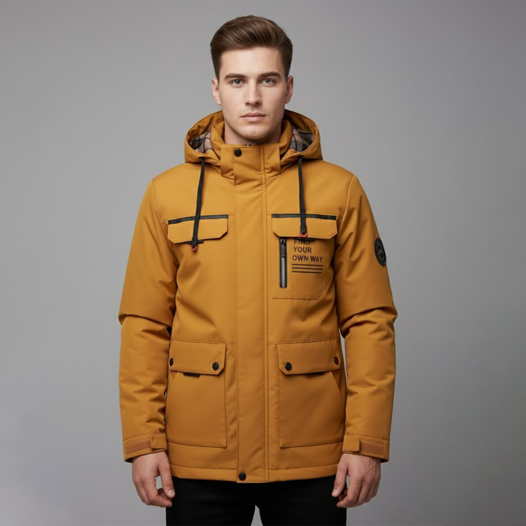 Clemens | Herren Wasserdichte Ski Winterjacke Mit Kapuze Für Draußen