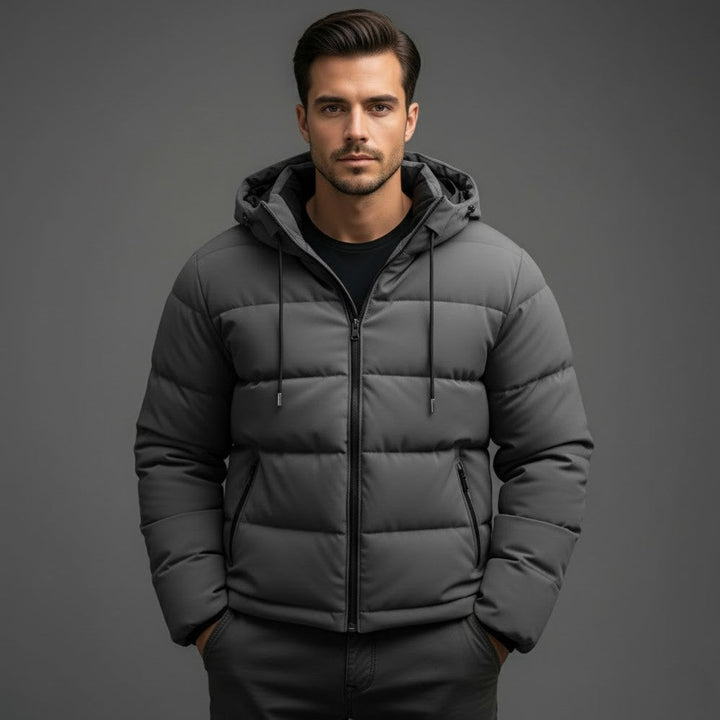 Lars | Herren Winter Steppjacke Mit Kapuze