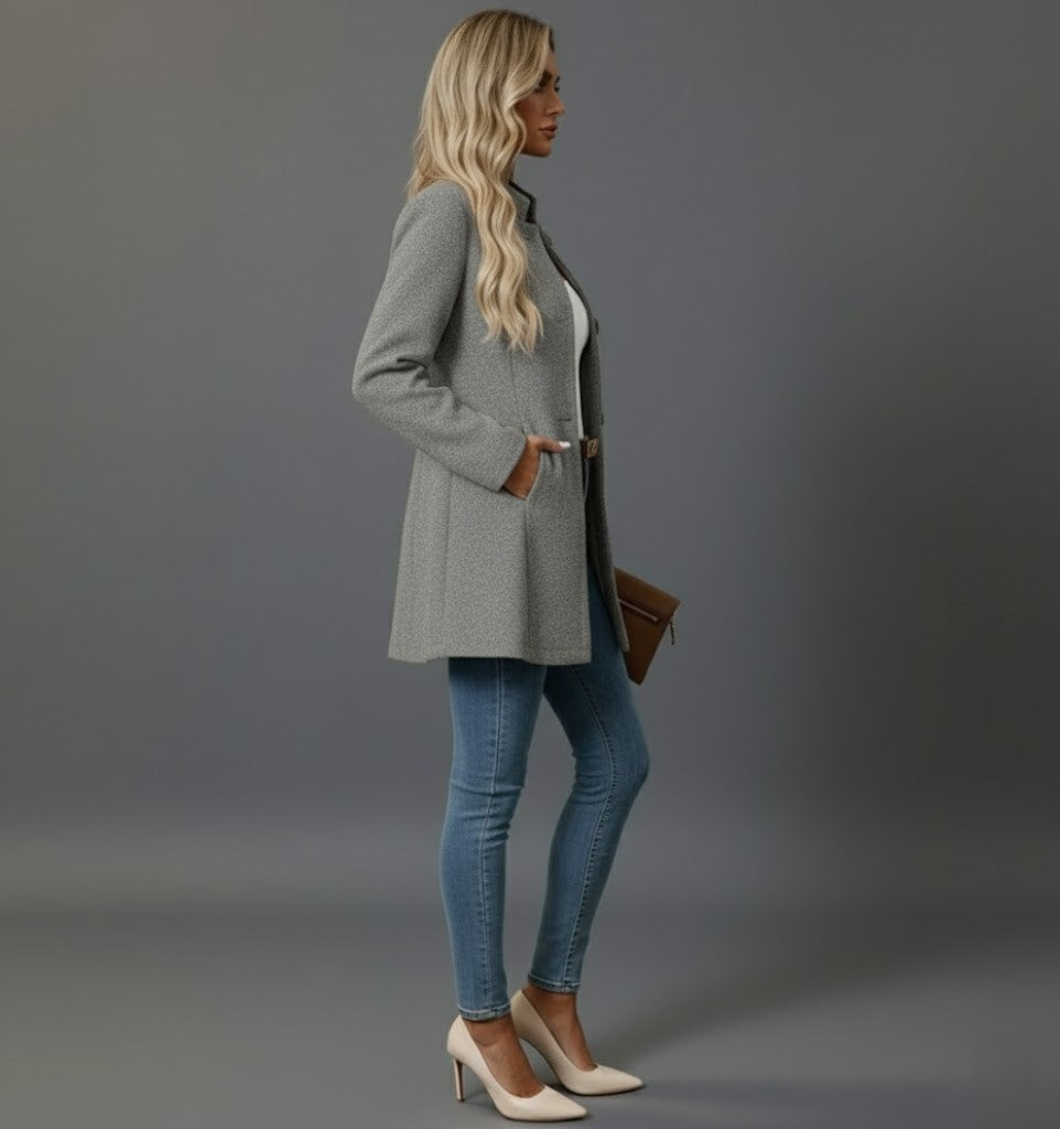 Kathrin | Damen Wintermantel Mit Knöpfen