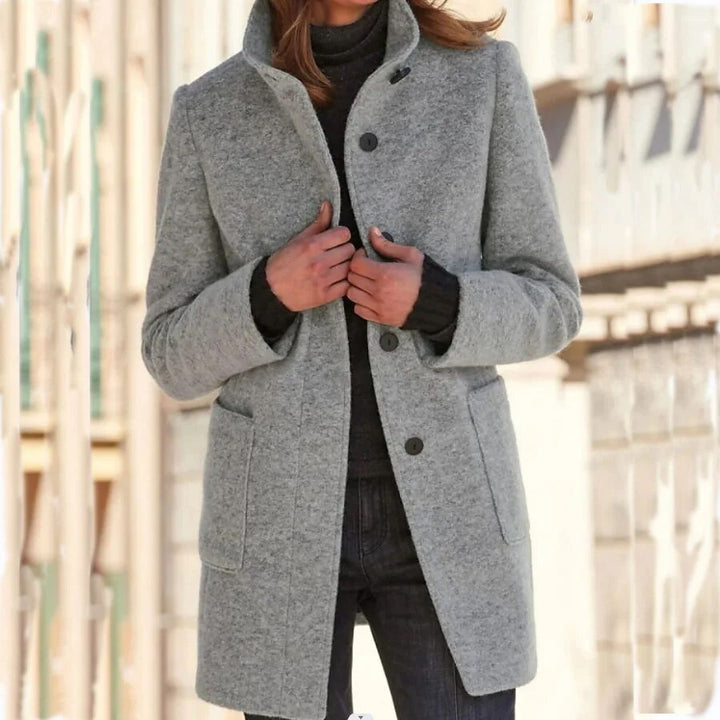 Katharina | Damen Eleganter Einreihiger Wintermantel - Elle Zürich