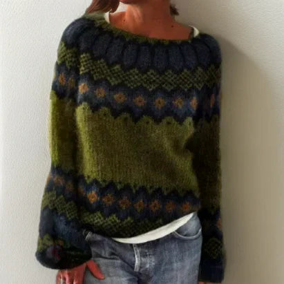 Elfriede | Damen Gemütlicher Winter Strickpullover - Elle Zürich