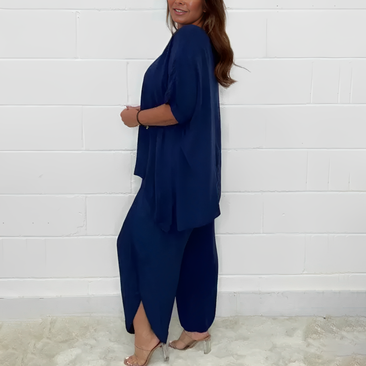 Victoria | Damen Lässiges Weites Zweiteiliges Lounge Set - Elle Zürich
