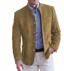 Sebastian | Freizeit Wildlederjacke mit Knöpfen für Herren