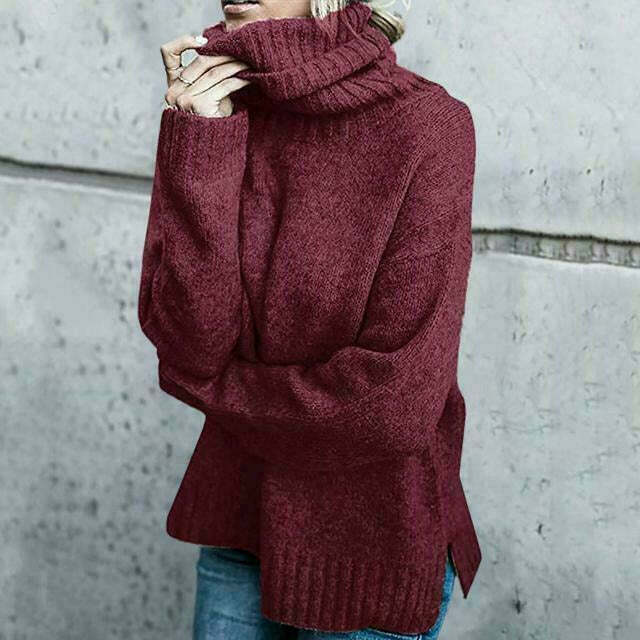Greta | Damen Lockerer Rollkragen Winterpullover - Elle Zürich
