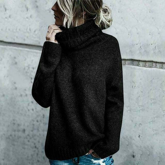Greta | Damen Lockerer Rollkragen Winterpullover - Elle Zürich