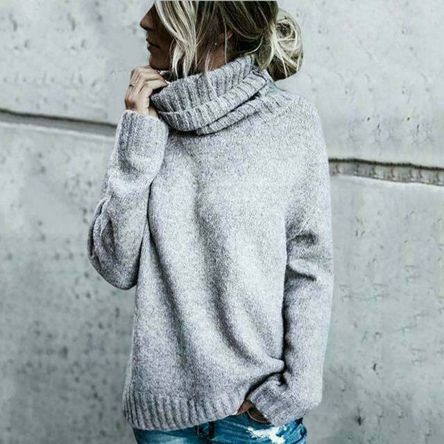 Greta | Damen Lockerer Rollkragen Winterpullover - Elle Zürich