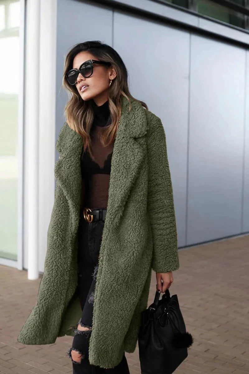 Yvonne | Damen Winter Teddy Mantel mit Lockerer Passform - Elle Zürich