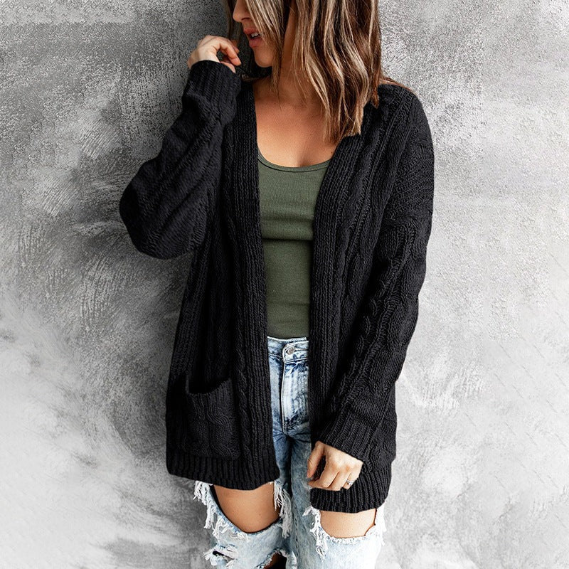 Maja | Damen Winter-Strickcardigan mit Zopfmuster - Elle Zürich