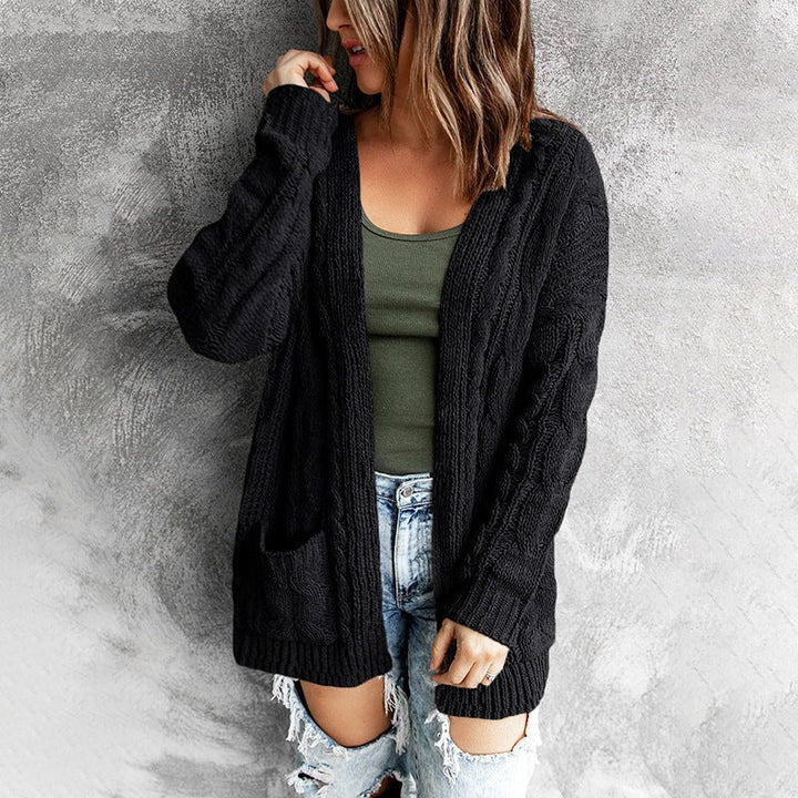 Maja | Damen Winter-Strickcardigan mit Zopfmuster - Elle Zürich