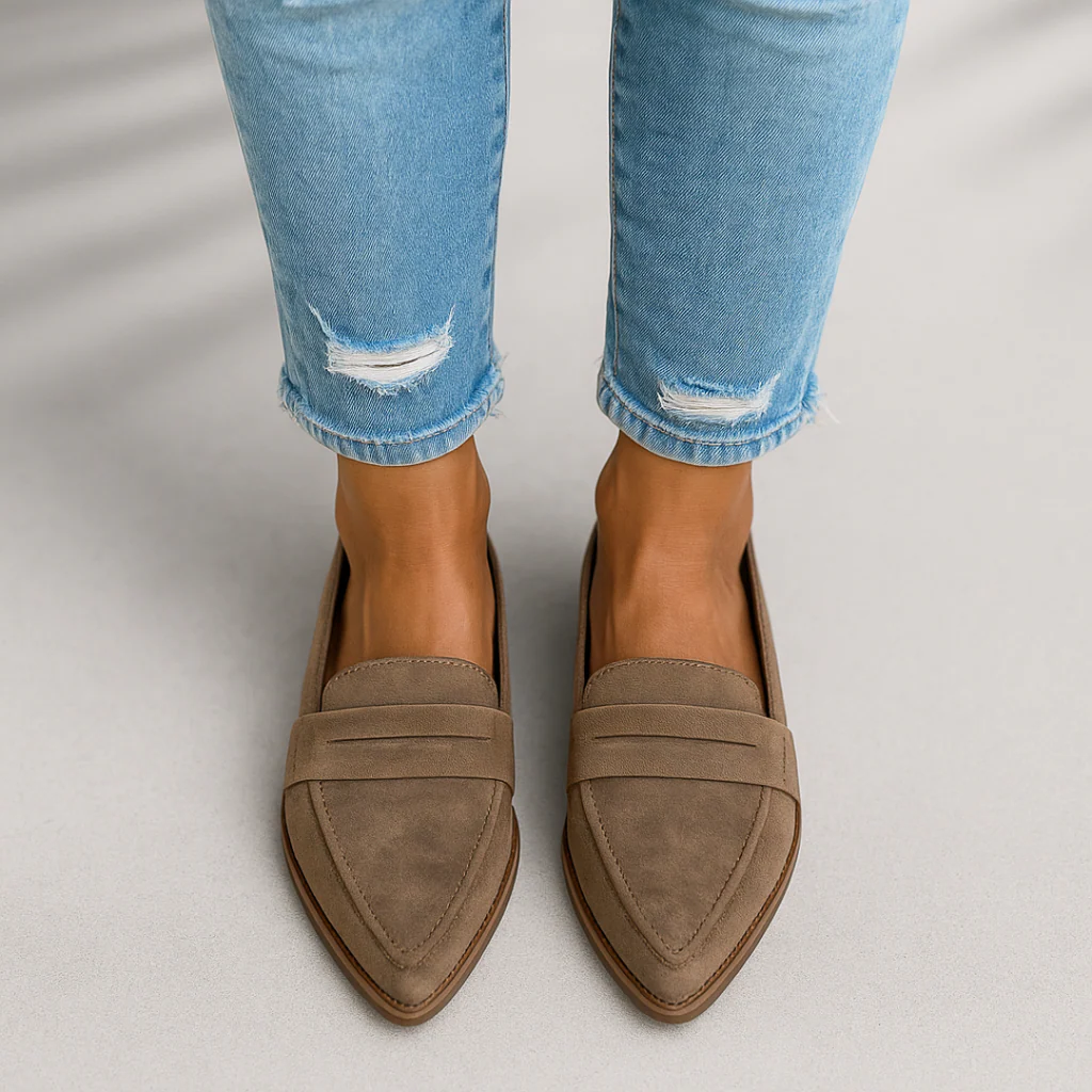 Rosa | Damen Slipper mit Spitzenspitze für Freizeit