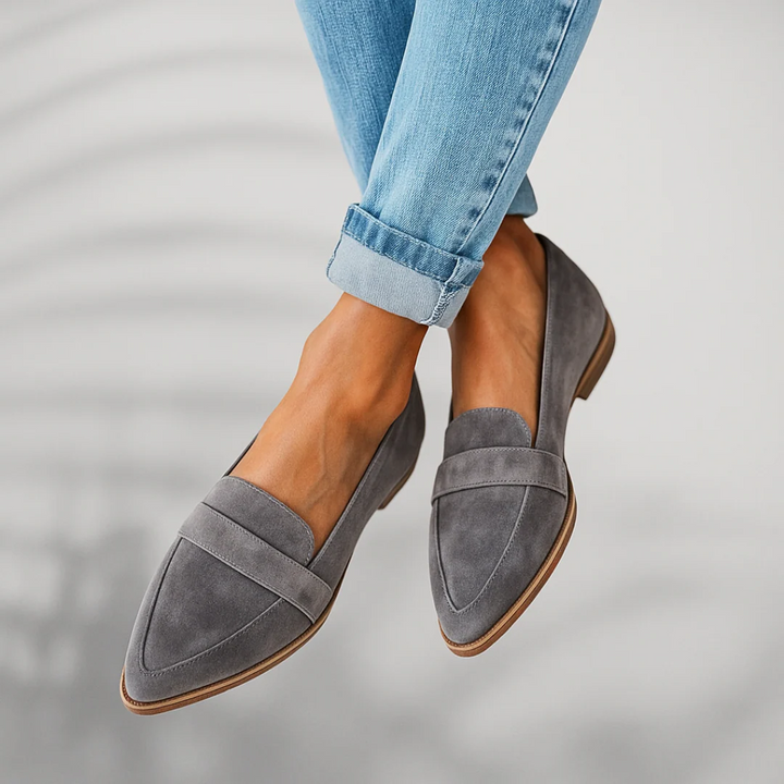 Rosa | Damen Slipper mit Spitzenspitze für Freizeit