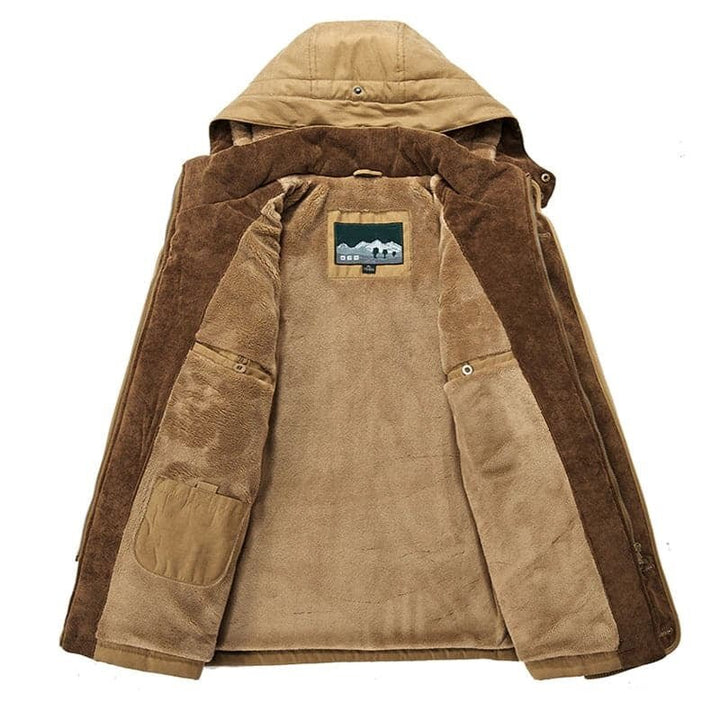 Ivone | Herren Winter Parka Jacke mit Kapuze und Fellfutter